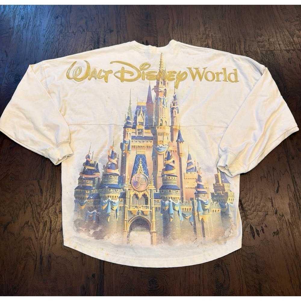 Walt Disney World 50th Anniversary Cinderella Castle Adult Spirit Jersey medium